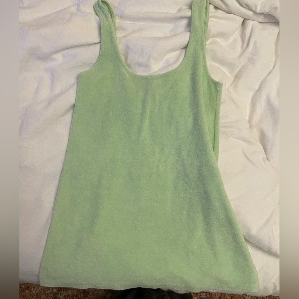 Zara Light Green Terry Swim Cover Up